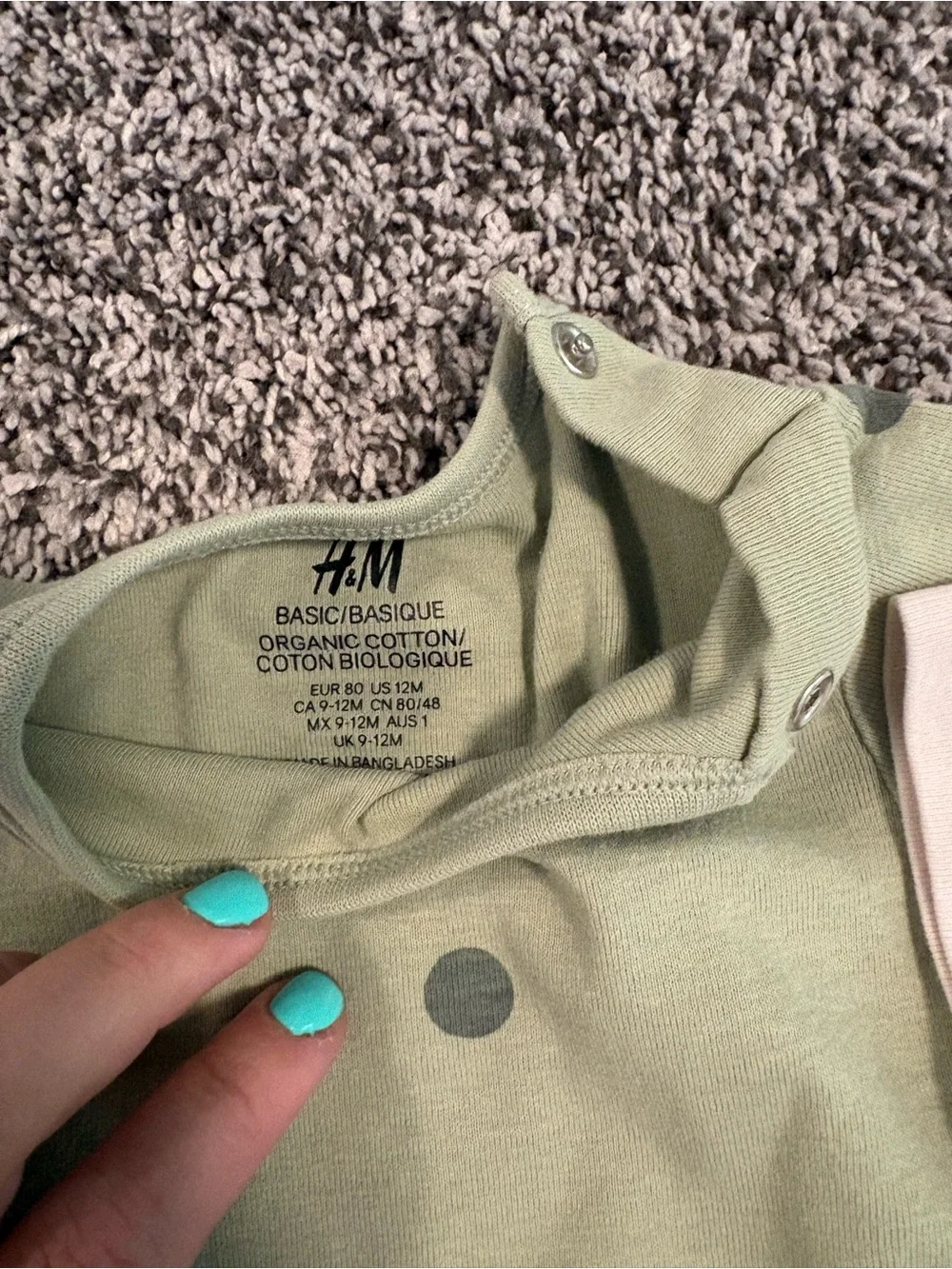 H&M Baby One-Piece Bodysuit Set — Sage, Beige, Cream, White